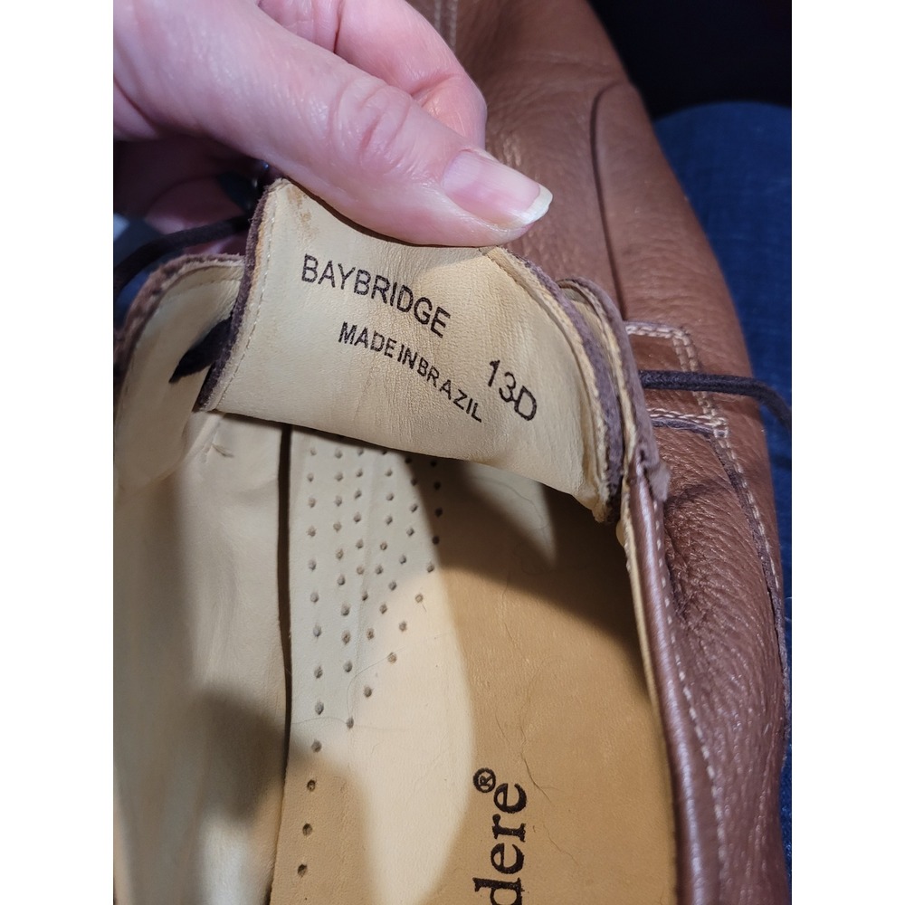 Belvedere Baybridge‎ Mens Brown Leather Lace Up Oxford Dress Shoes Size 13D - Picture 2 of 11